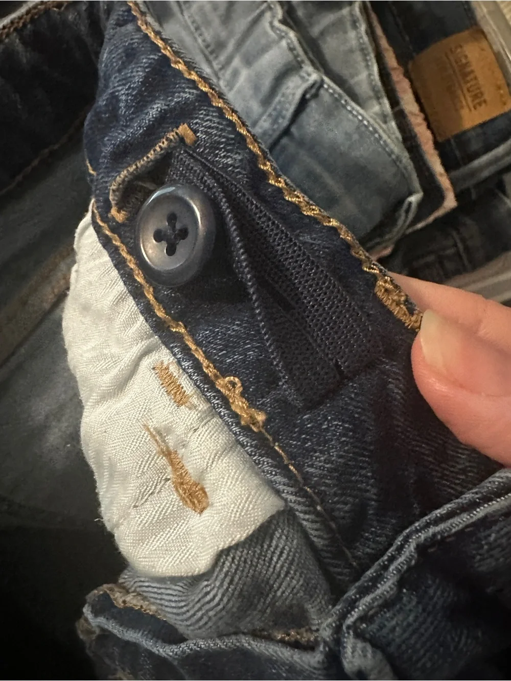 GAP Dark Blue Denim Roll-Cuff Kids Shorts